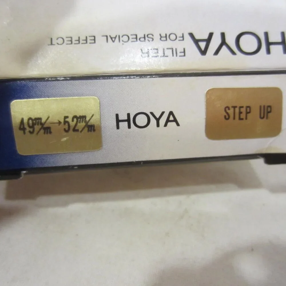 HOYA step up filter 49mm-52mm & plastic filter cases